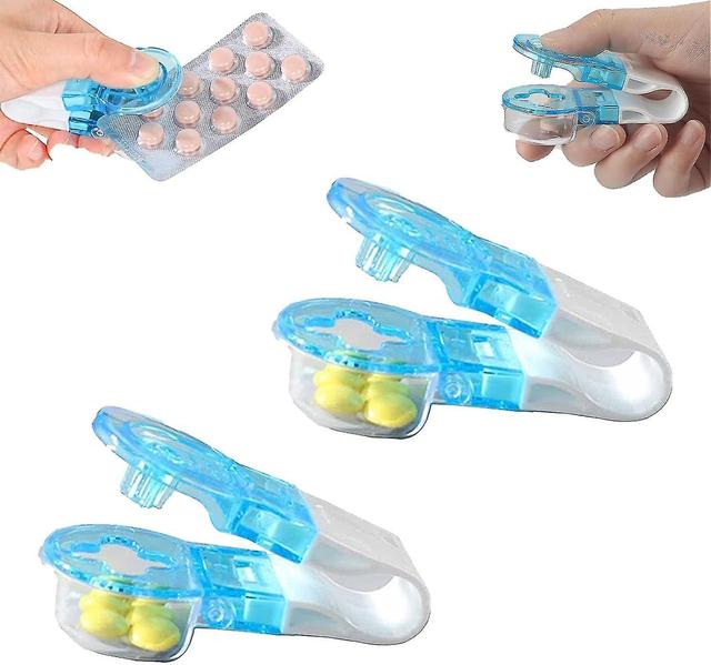 Portable Pill Taker Remover, Comprimés Pilules Blister Pack Opener Outil d’assistance pour les personnes âgées Disab 2pcs on Productcaster.