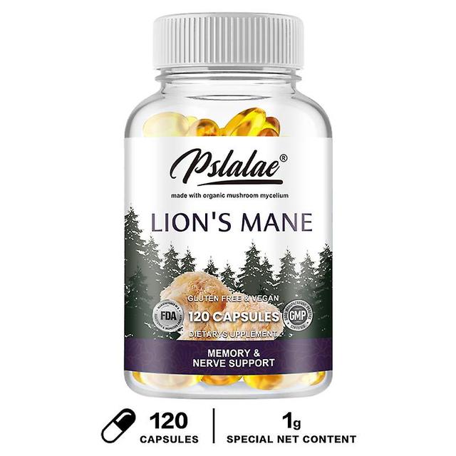 Vorallme Lion's Mane Capsules For Improved Mental Clarity, Focus And Cognitive Support - Brain Boosting Nootropic Lion's Mane Supplement 120 Capsules on Productcaster.