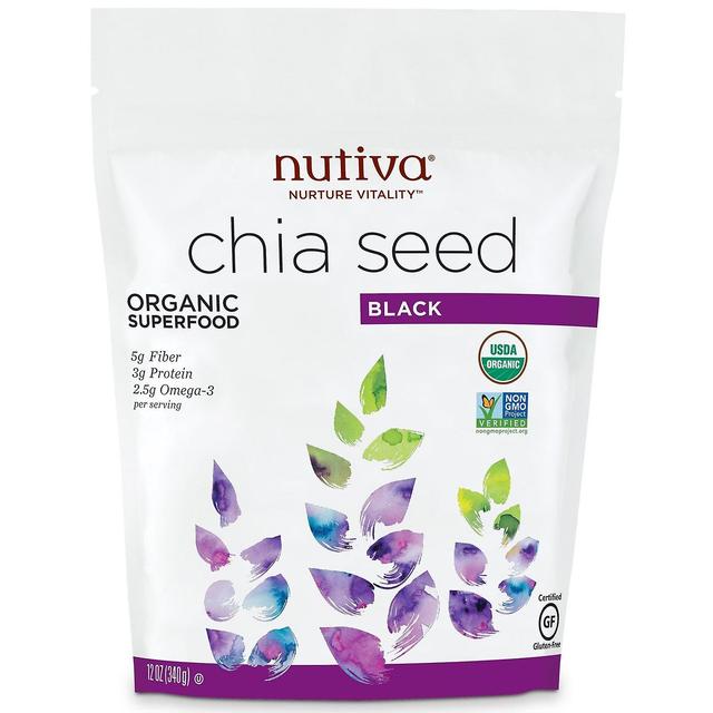 Nutiva, Økologisk Chiafrø, Sort, 340 g on Productcaster.