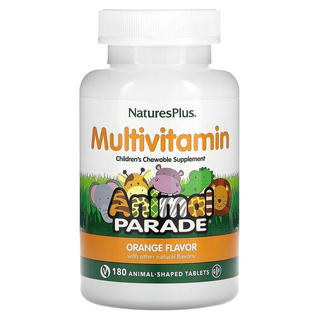 Nature's Plus NaturesPlus, Animal Parade, Children's Chewable MultiVitamin Supplement, Orange, 180 Animal-Shaped T on Productcaster.