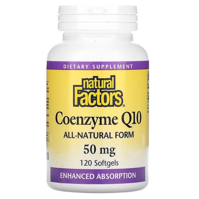 Natural Factors, Coenzyme Q10, 50 mg, 120 Softgels on Productcaster.