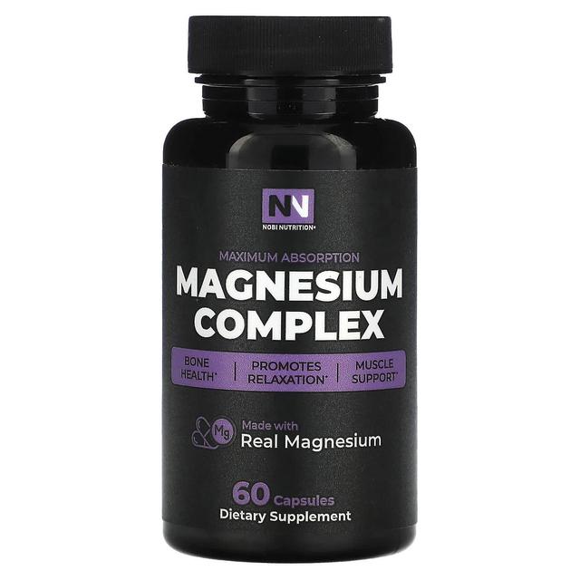 Nobi Nutrition, magnesiumkompleksi, maksimaalinen imeytyminen, 60 kapselia on Productcaster.