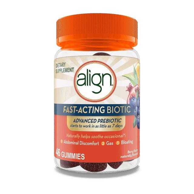 Align Zarovnajte rýchlo pôsobiaci biotický prebiotický probiotický doplnok, gummies, 46 ea on Productcaster.