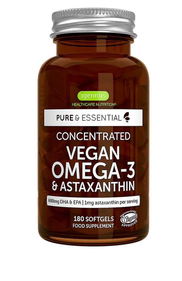 Igennus ren & essentiell vegansk omega-3 & astaxantin 180's on Productcaster.