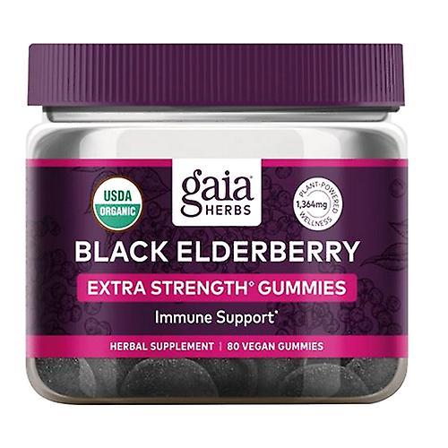 Gaia Herbs Gaia Bylinky čierna baza Extra Strength Gummies, 80 vegánskych gumičiek (balenie po 1) on Productcaster.