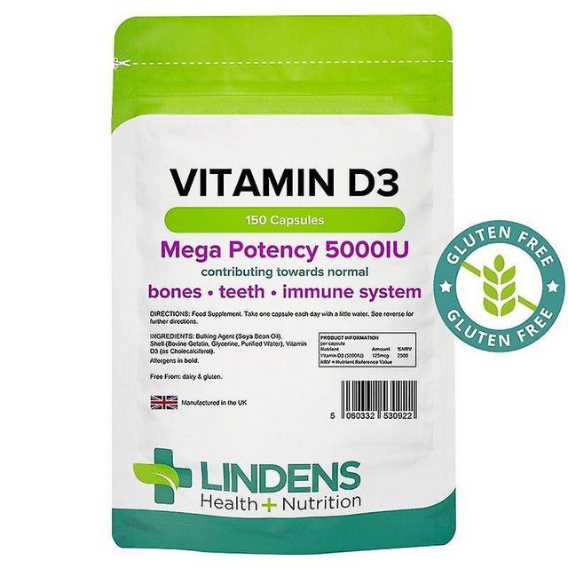 Lindens Vitamin D3 5000iu Capsules 150 (922) on Productcaster.