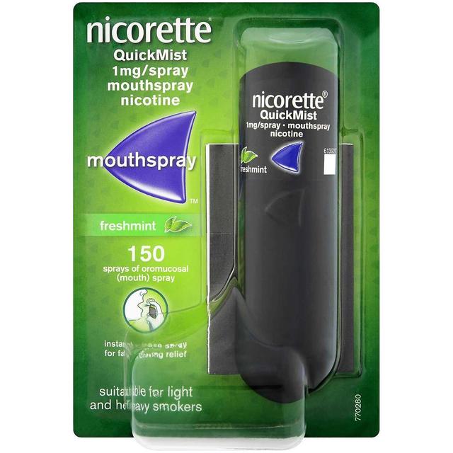 Nicorette QuickMist 1mg nikotínový ústny sprej Freshmint single 150 sprejov on Productcaster.