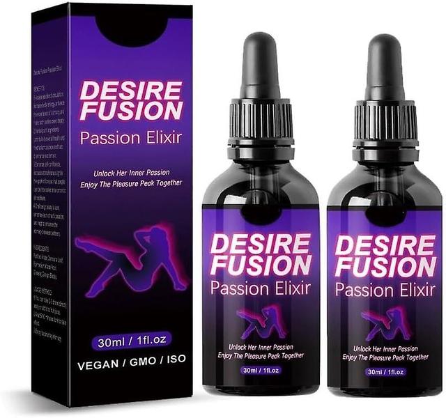 Lisade Desire Fusion Passion Elixir, Secret Happy Drops zvyšujúce prietok krvi, kvapky Pleasurepeak, zvyšujúce citlivosť a potešenie 2pcs on Productcaster.