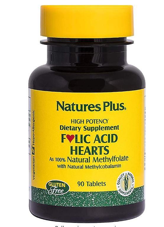 Folic Acid Hearts 400 mcg (90 Tablets) - Nature's Plus on Productcaster.