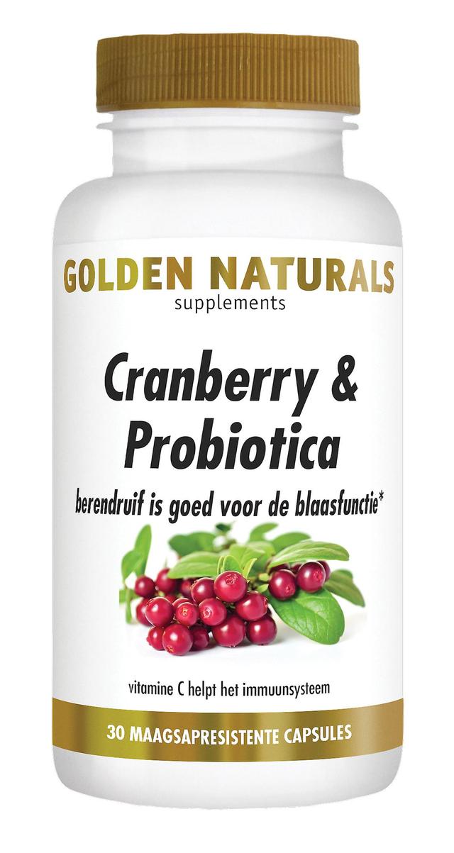 Golden Naturals Tranbär & Probiotika (30 veganska gastroresistenta kapslar) on Productcaster.