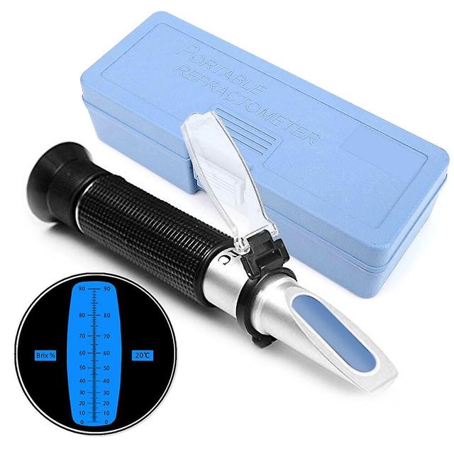 Fsu 0-90% Sugar Refractometer Brix Refratometro For Food Content Fruit Juice Liquids Atc Measurement Tool on Productcaster.