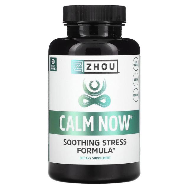 Zhou Nutrition, Calm Now, Formula lenitiva per lo stress, 60 capsule vegetali on Productcaster.