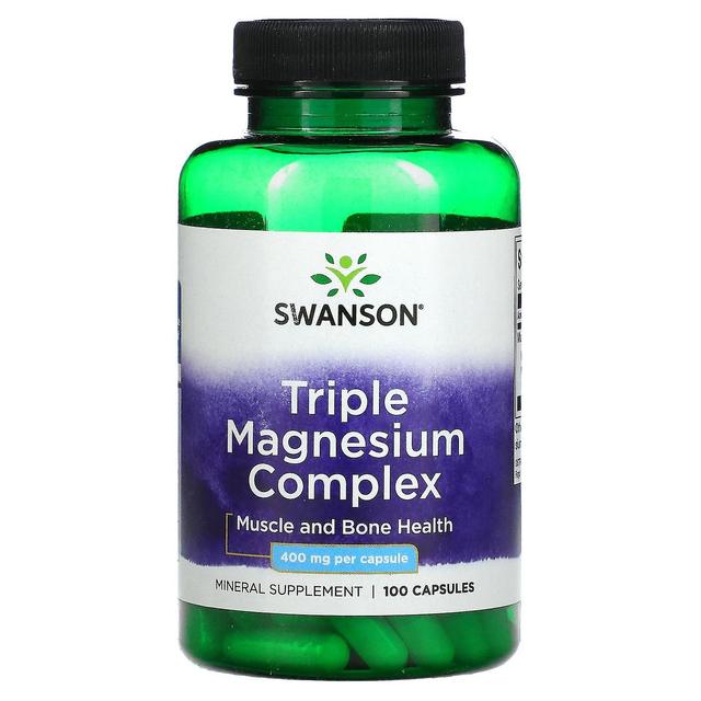 Swanson, Triple Magnesium Complex, 400 mg, 100 Capsules on Productcaster.