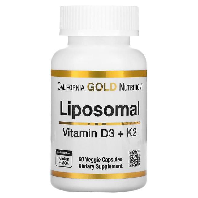 California Gold Nutrition Kalifornien Gold Nutrition, Liposomal Vitamin K2+ D3, 60 Veggie kapslar on Productcaster.