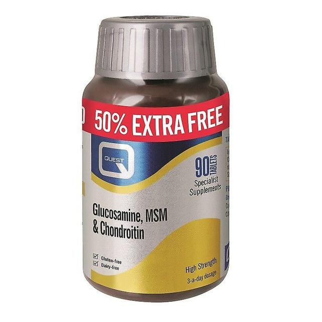 Quest Vitamins Quest vitamíny glukosamín & MSM & chondroitin Tabs 90 (P601651) on Productcaster.