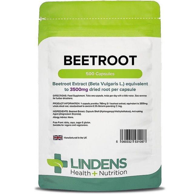 Lindens Beetroot 3500mg Capsules 500 (1097) on Productcaster.