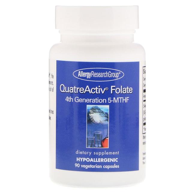 Allergy Research Group Allergieonderzoeksgroep, QuatreActiv Folate, 4e generatie 5-MTHF, 90 Vegetarisch on Productcaster.