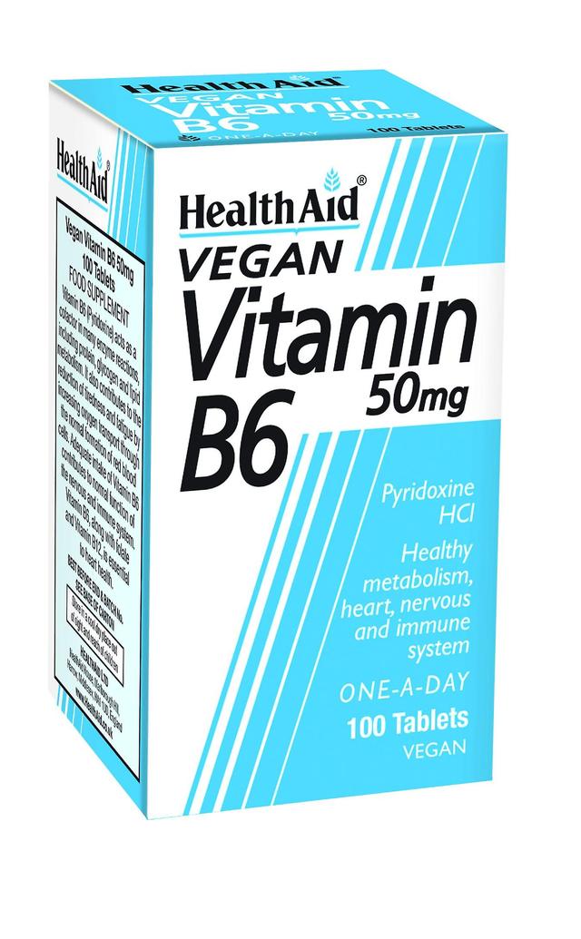 Health Aid Vitamin B6 (Pyridoxine HCl) 50mg, 100 Tablets on Productcaster.