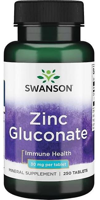 Glukonát zinočnatý Swanson 30 mg 250 tabliet 87614011516 on Productcaster.