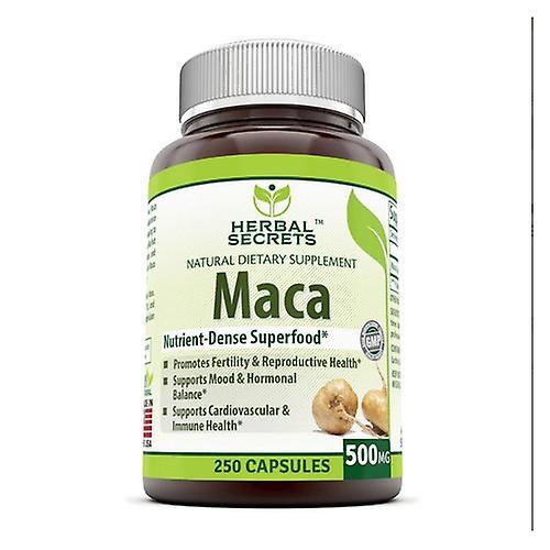 Herbal Secrets Bio Maca, 500 mg, 250 VegCaps (Packung mit 1 Stück) on Productcaster.