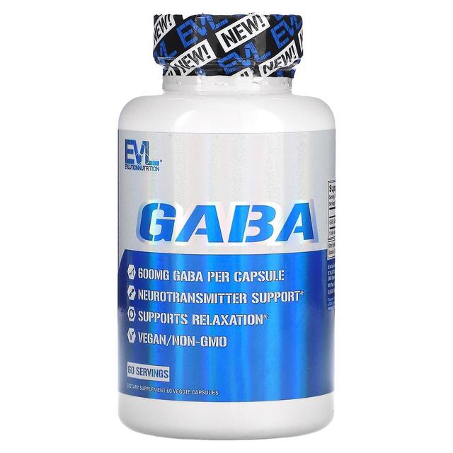 EVLution Nutrition, GABA, 600 mg, 60 Veggie Capsules on Productcaster.