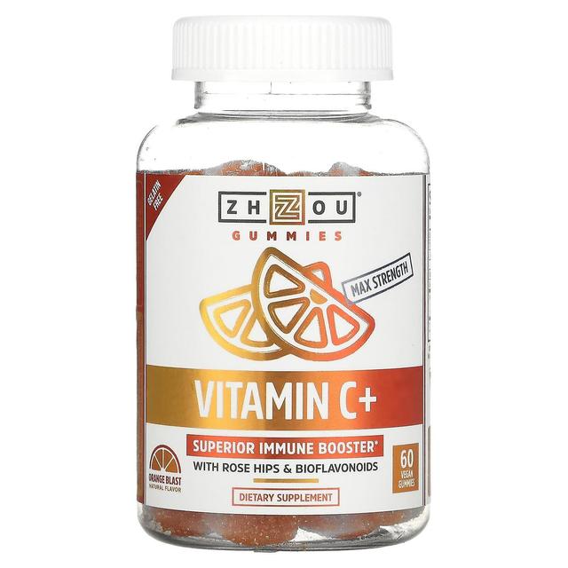 Zhou Nutrition, Vitamina C +, Explosão de Laranja, 60 Gummies Veganos on Productcaster.