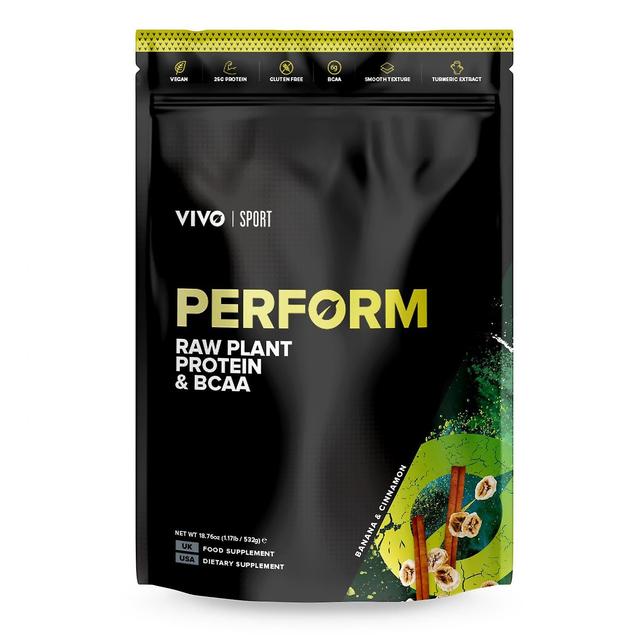 Vivo life perform raw plant protein & bcaa banana & cinnamon 532g on Productcaster.