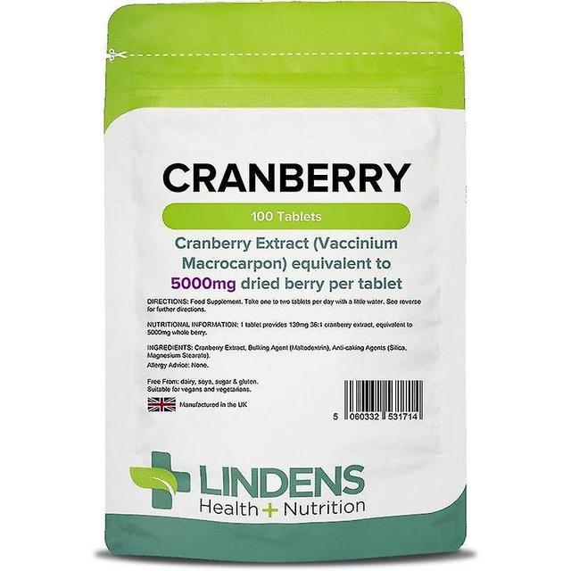 Lindens Cranberry Juice 5000mg tablets 100 (1714) on Productcaster.