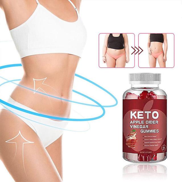 60 Count Healthy Weight Loss Gummies Apple Cider Vinegar Supplement Sleep Keto Gummies 2 pcs on Productcaster.