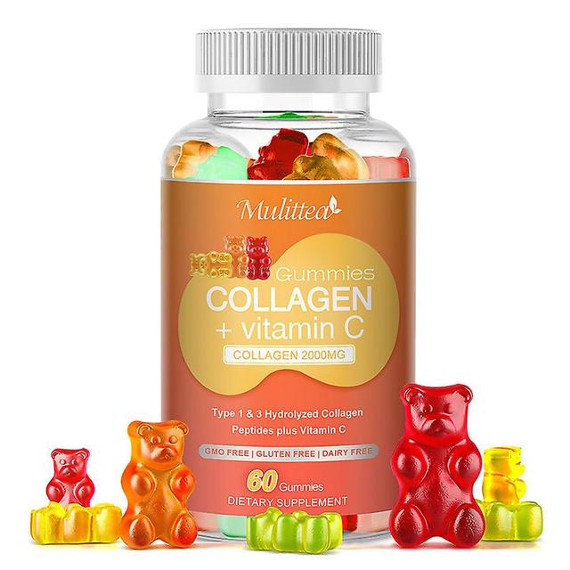 Visgaler Collagen Vitamins C Capsules Types 1 & 3 For Skin Joint Hair Nails Health Anti-aging Nutritional Supplements Man Women 10pcs on Productcaster.