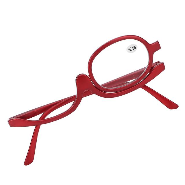 Aespa Loupe Maquillage Lunettes Monolentille Rotative À La Mode Yeux Maquillage Lunettes pour Femmes Rouge(+2.50) on Productcaster.