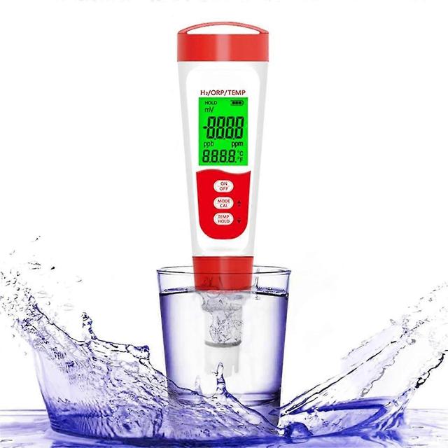 Medidor de teste de garrafa de água de hidrogênio, 3 em 1 H2/ORP/Temp Digital Hydrogen Level Tester Pen para Daily Dr Vermelho on Productcaster.