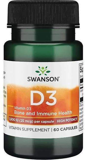 60 Capsules van Swanson vitamine D 3 1000 IU on Productcaster.