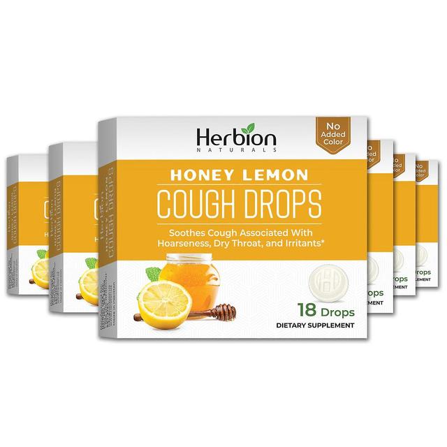 Herbion Naturals hostdroppar med honung citron smak - 18 Ct (förpackning med 6) on Productcaster.