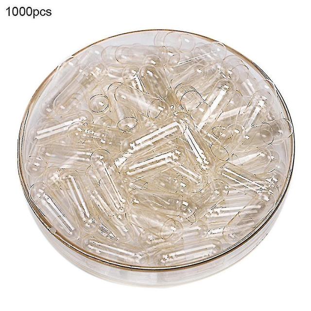 1000st Transparent Ihålig Gelatin Tomma Separerade Medicinska Pulver Kapselskal (Färg: Transparent) 522 on Productcaster.