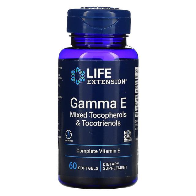 Life Extension, Gamma E, Mixed Tocopherols & Tocotrienols, 60 Softgels on Productcaster.