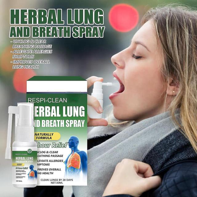 Respi-clean Herbal Lung And Breath Spray, Breath Detox Herbal Lung Cleansing Spray, Pulmão orgânico Hea on Productcaster.