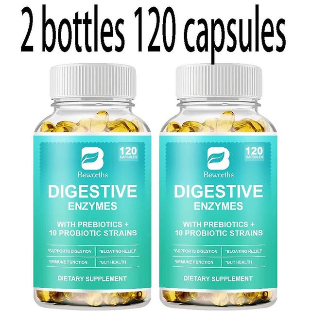 Bw Digestive Enzymes Capsule Beneficial Bacteria Immune System & Healthy Digestive,gas & Bloating Relief For Women & Men Tib 2Bottles 120 PCS on Productcaster.