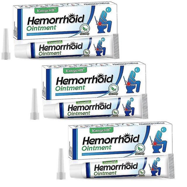 3pcs Hemorrhoids Internal And External Anal Fissure Cream Pain Reliving Cooling Herbs -GSL on Productcaster.