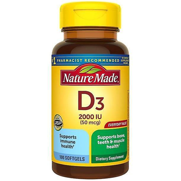 Nature made vitamin d3, 100 softgels, vitamin d 2000 iu (50 mcg) on Productcaster.