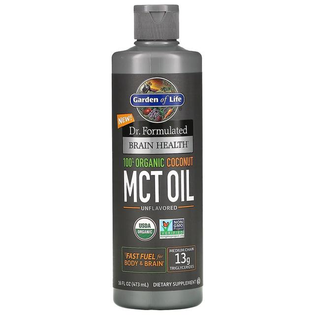 Garden of Life, Dr. Formulated Brain Health, 100% Organic Coconut MCT Oil, Unflavored, 16 fl oz (473 on Productcaster.