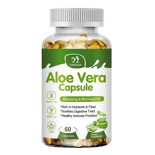 Vorallme Aloe Vera Capsules Fat Burning&cellulite Slimming Pills Promotes Intestinal Motility Slim Body Detox Product 1 Bottles 60 pcs on Productcaster.