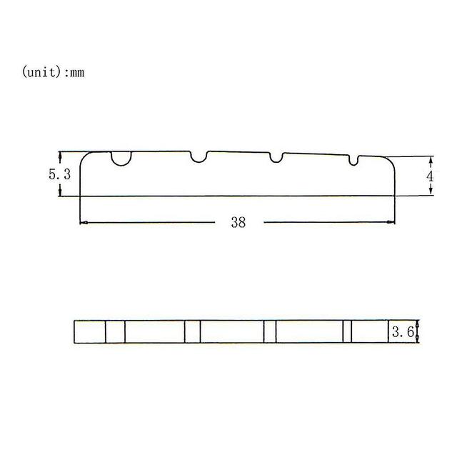 8x 2x Guitar Slotted Curved Nut For 4 String Electric Guitar Replacement Parts on Productcaster.