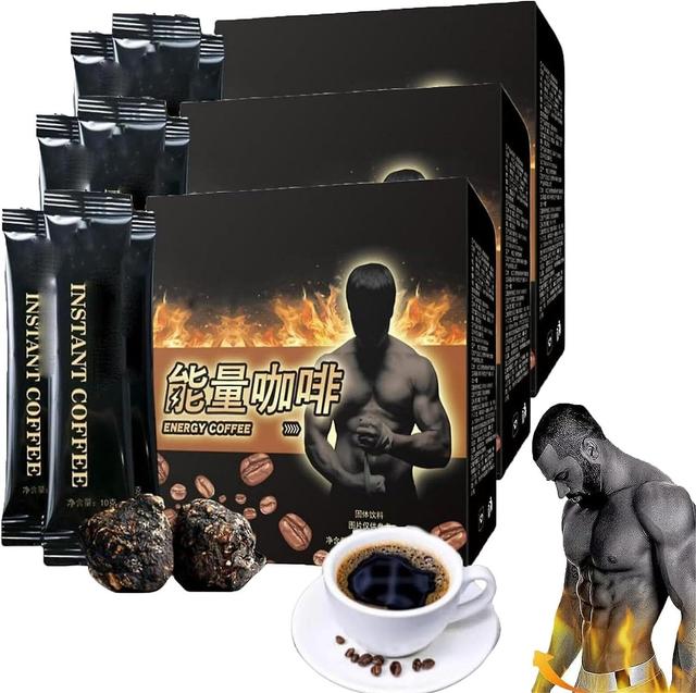 Men's Energy Coffee - Black Maca Powder Organic, Black Maca Men's Energy Coffee, Instant Maca Coffee for Men, Energy Supplements, Increase Energy &... on Productcaster.