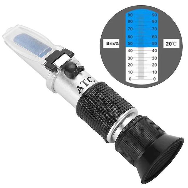 Macos Refractometer 0-90% Brix Hand Refractometer To Determine The Sugar Content Of Honey Vegetable Oil Syrup Molasses With Atc on Productcaster.