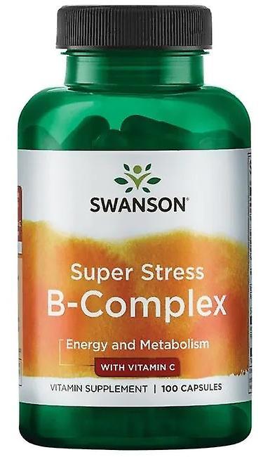 Swanson Super Stress B-complex s kapsulou vitamínu C 100 87614019208 on Productcaster.