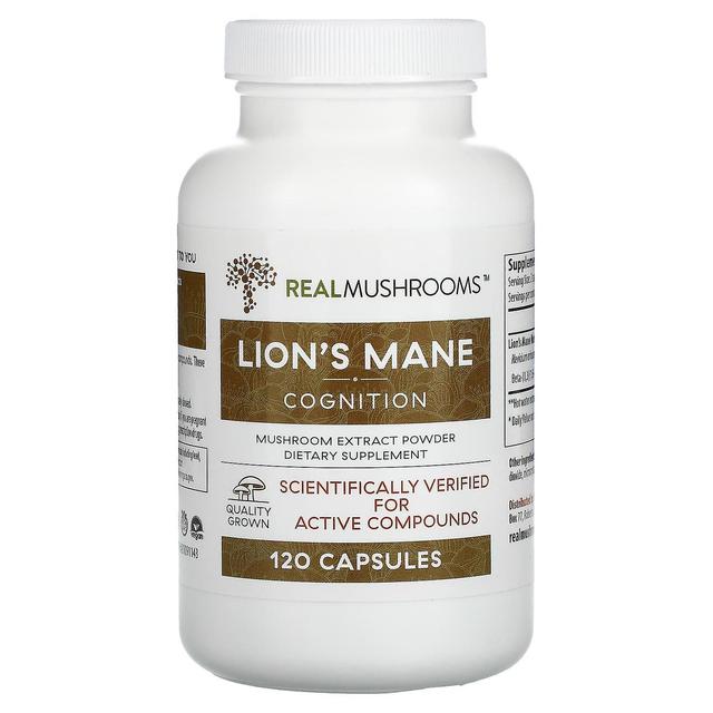 Real Mushrooms, Lion's Mane, Cognition, 120 Capsules on Productcaster.