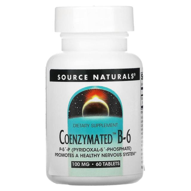 Source Naturals Källa Naturals, Coenzymated B-6, 100 mg, 60 Tabletter on Productcaster.