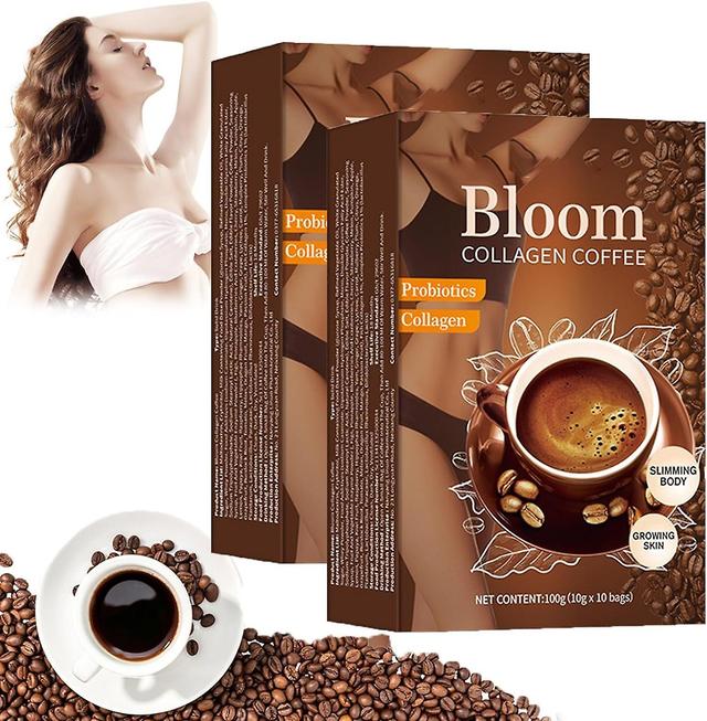 Denstyle Bloom Collagen Coffee, Collagen Coffee Powder, Collagen Protein Supplements, Collagen Powder For Coffee Energy Beauty Joints 2boxes-20bags on Productcaster.