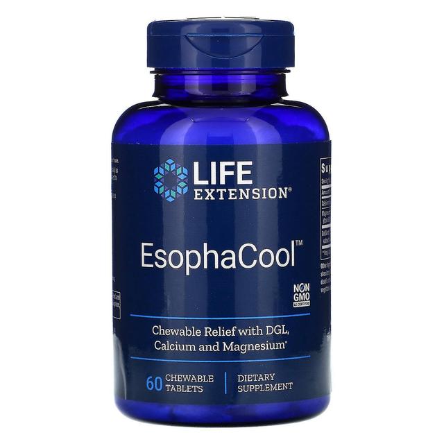 Life Extension Prolongation de la durée de vie utile, EsophaCool, 60 comprimés à mâcher on Productcaster.